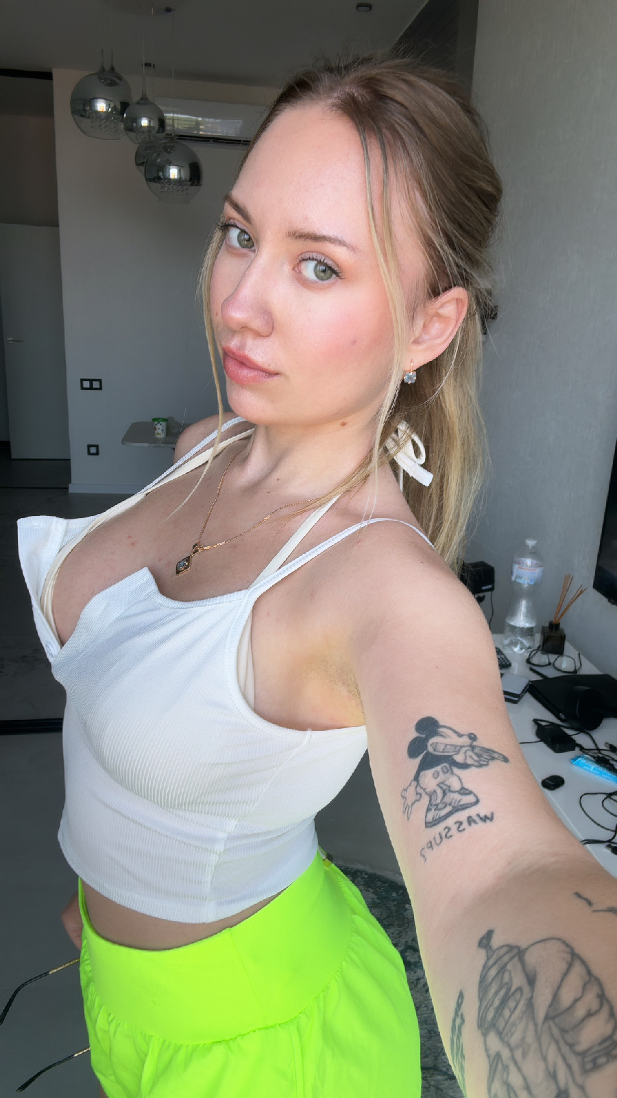 KateV in her underwear in Krakow